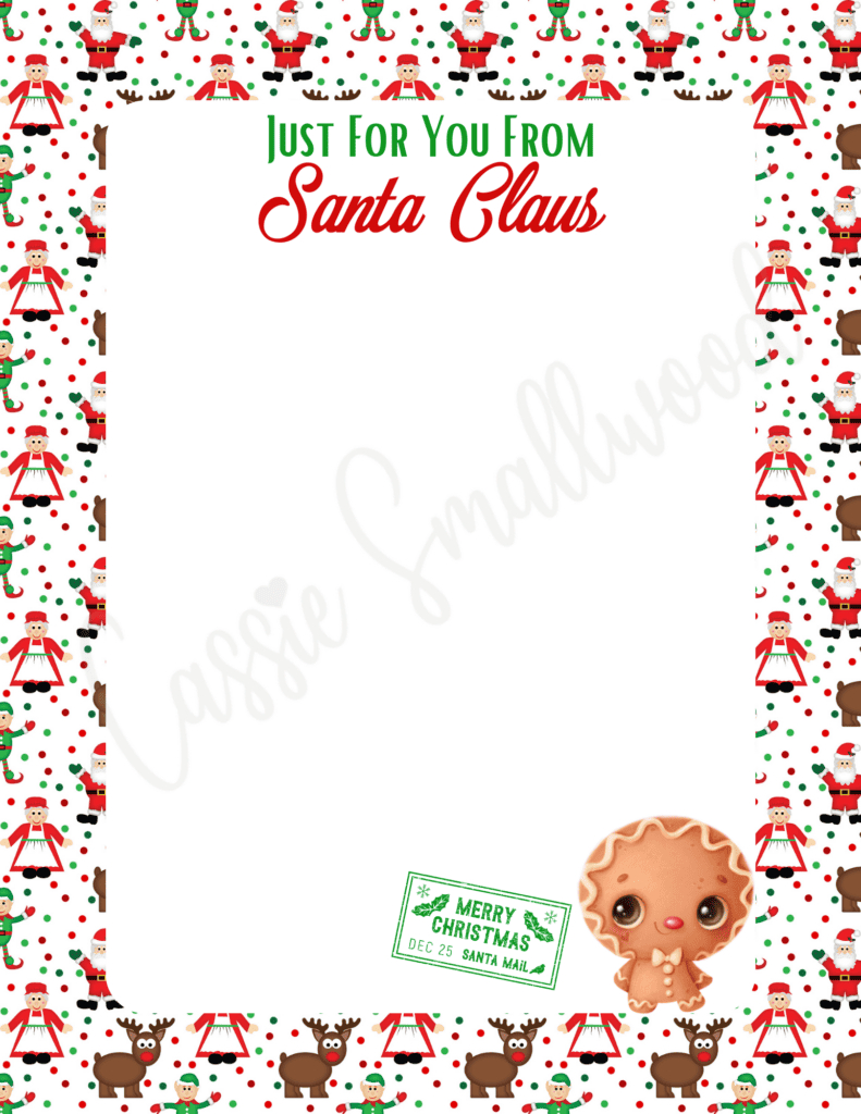 The Cutest Letters From Santa - Cassie Smallwood pertaining to Free Printable Blank Letter From Santa Template