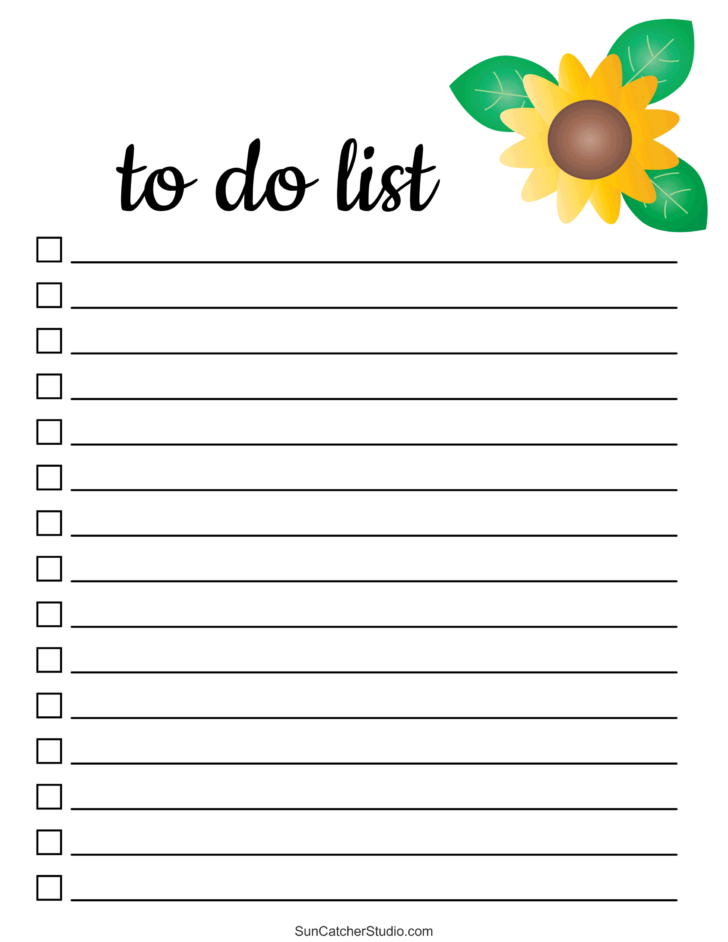 Free Printable Blank to Do List Template