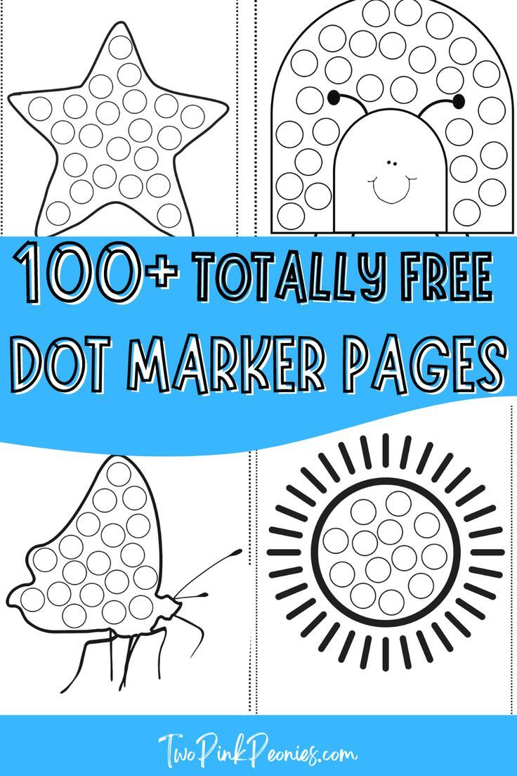 Totally Free Dot Marker Pages (Over 100 Free Dot Marker Pages in Free Printable Dot Painting Template