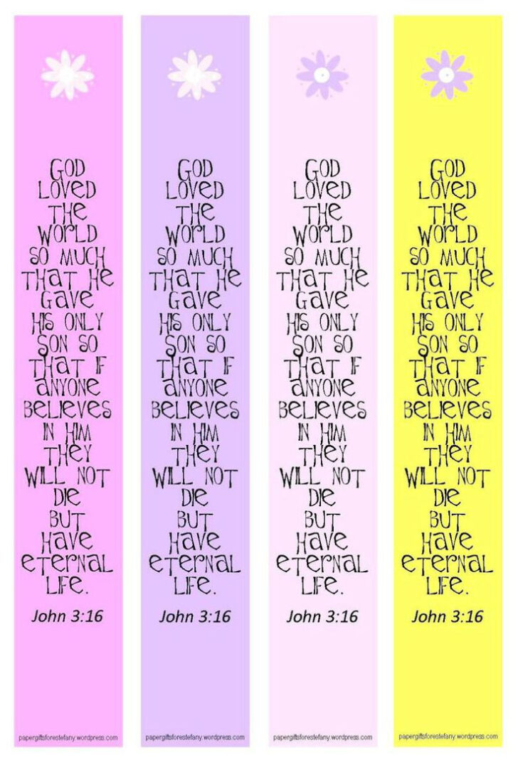 Free Printable Bible Bookmarks Template