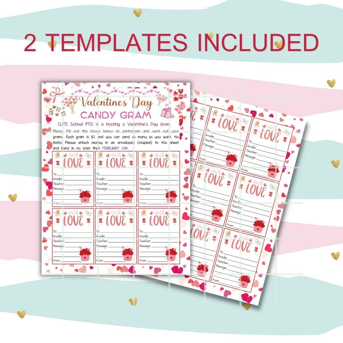 Valentines Candy Gram – Editablecanva throughout Free Printable Candy Gram Template