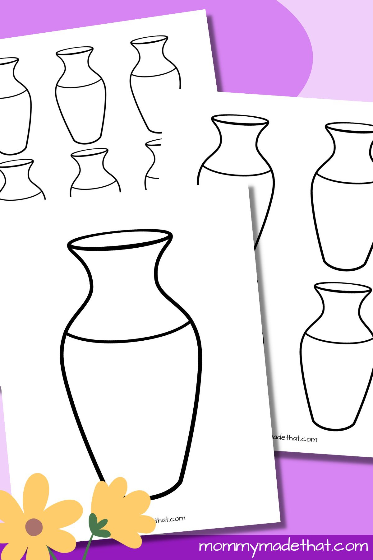 Vase Templates (Free Printables!) with Free Printable Flower Vase Template