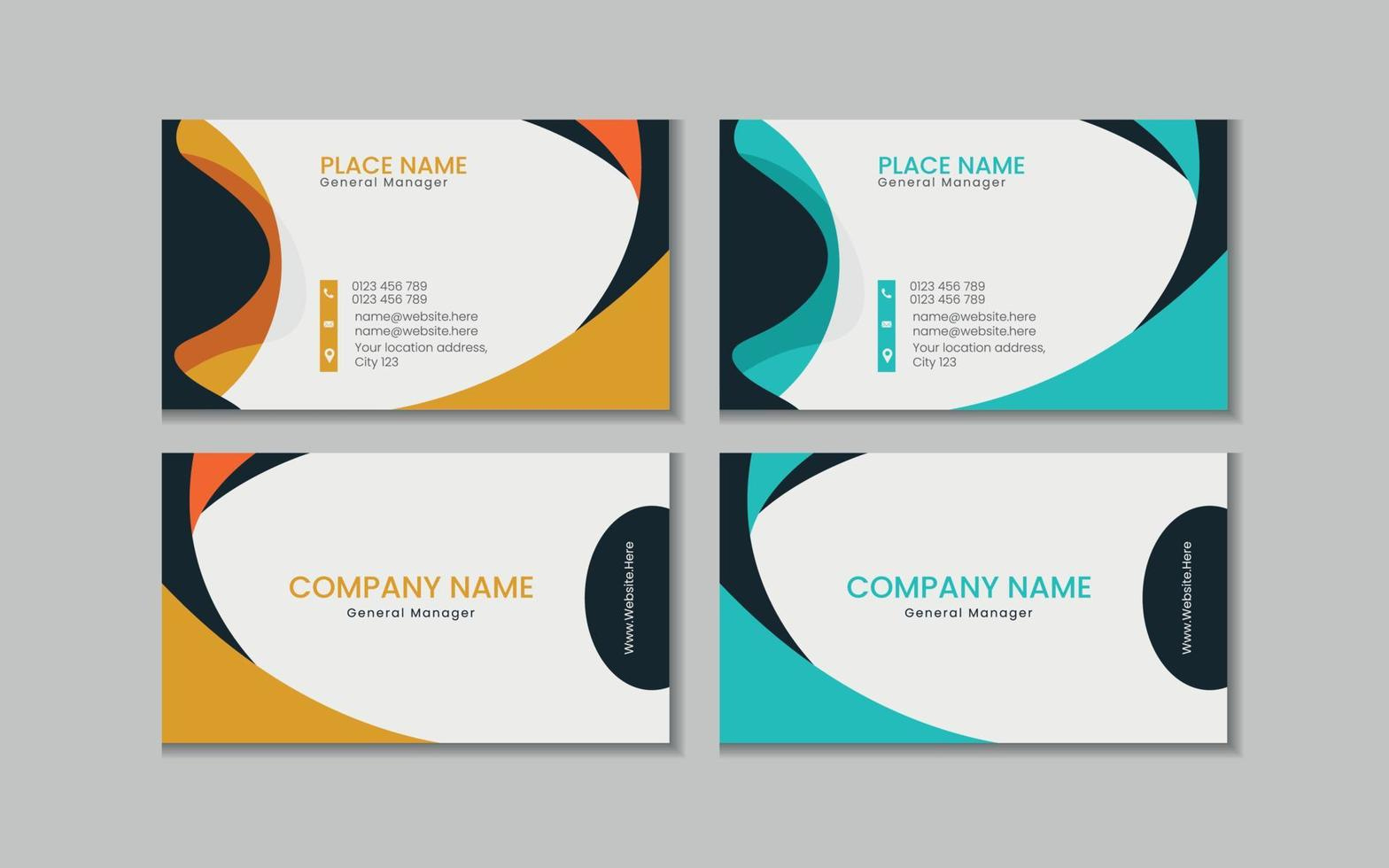 Vector Printable And Editable Horizontal Double Sided Clean Modern with regard to Free Printable Business Card Template Online