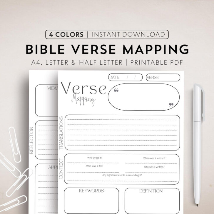 Free Printable Bible Verse Mapping Template