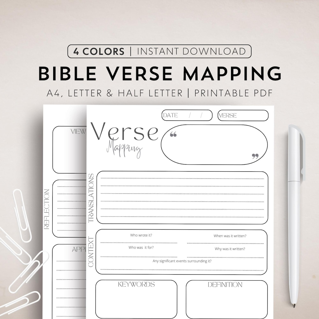 Verse Mapping Template Bible Verse Mapping Printable Bible Study throughout Free Printable Bible Verse Mapping Template