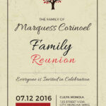 Vintage Family Reunion Invitation Template In Publisher, Pages In Free Printable Family Reunion Invitation Template