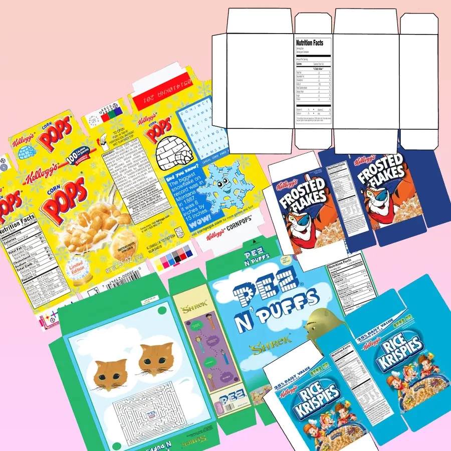 What Is Cereal Box Template? A Guide From Pb - Packaging Bee pertaining to Free Printable Cereal Box Template