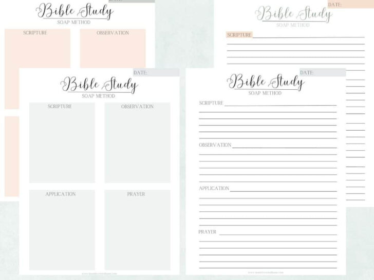 Free Printable Bible Study Template