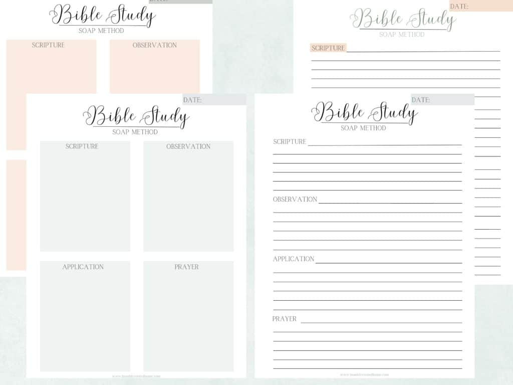 Your Free Printables For Soap Bible Study Method! within Free Printable Bible Study Template