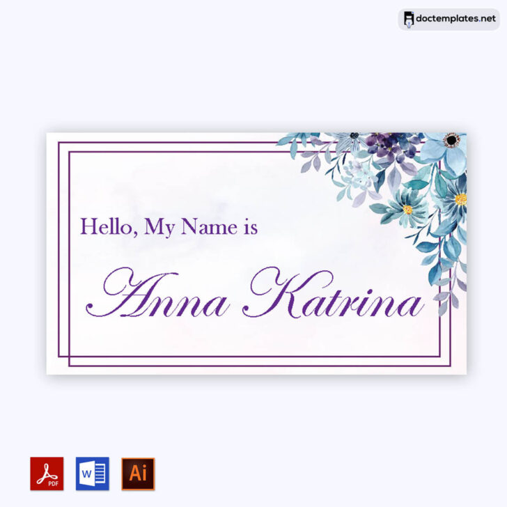 Free Printable Employee Name Badge Template