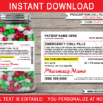 Christmas Prescription Chill Pills (Walgreens)   For Jars Intended For Free Printable Chill Pill Label Template