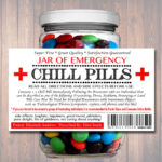Editable Chill Pills Label: Funny Gag Gift (Printable Label)   Etsy Uk With Regard To Free Printable Chill Pill Label Template