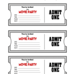 Fillable Online Printable Movie Tickets Pdf Fax Email Print Intended For Free Printable Admit One Ticket Template
