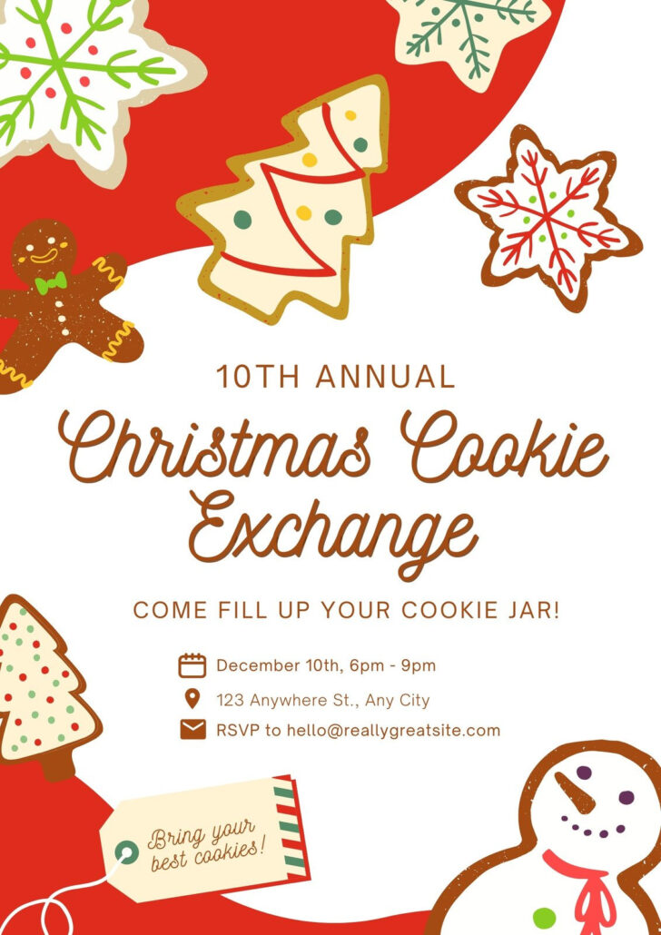 Free Printable Free Cookie Exchange Invitation Template