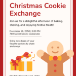 Free Christmas Cookie Exchange Invitation Template To Edit Online With Regard To Free Printable Free Cookie Exchange Invitation Template
