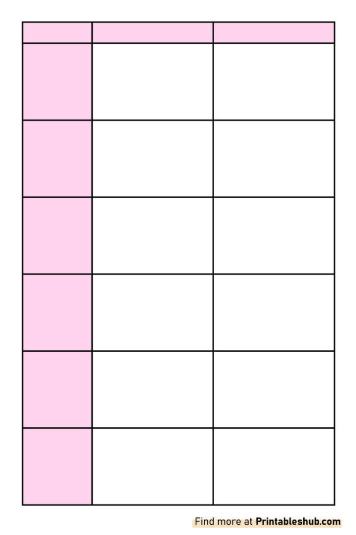 Free Printable Blank Chart Template