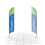 14 Ft Custom Feather Flag Double Sided – Cross Base   All Flags For Feather Flag Template 14 Ft