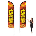 14Ft Feather Flag Banner   Custom Printed Flags For Feather Flag Template 14 Ft