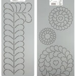 2 Feather Quilting Stencils Quilt Border Templates Stencils Hand Regarding Feather Border Quilt Template