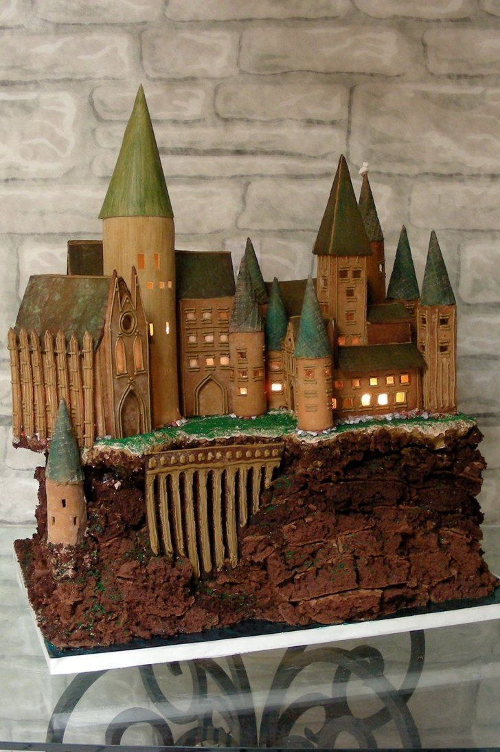 23 Harry Potter Gingerbread Houses That Would Make Mrs. Weasley Proud within Castle Gingerbread House Template