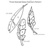 3 Stained Glass Feathers Pattern,  Instant Download Pdf, Digital Within Free Stained Glass Feather Template