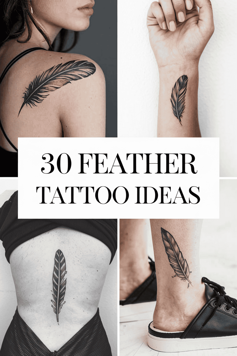 30 Beautiful Feather Tattoo Designs With Symbolic Meaning for Feather With Beads Tattoo Design Template