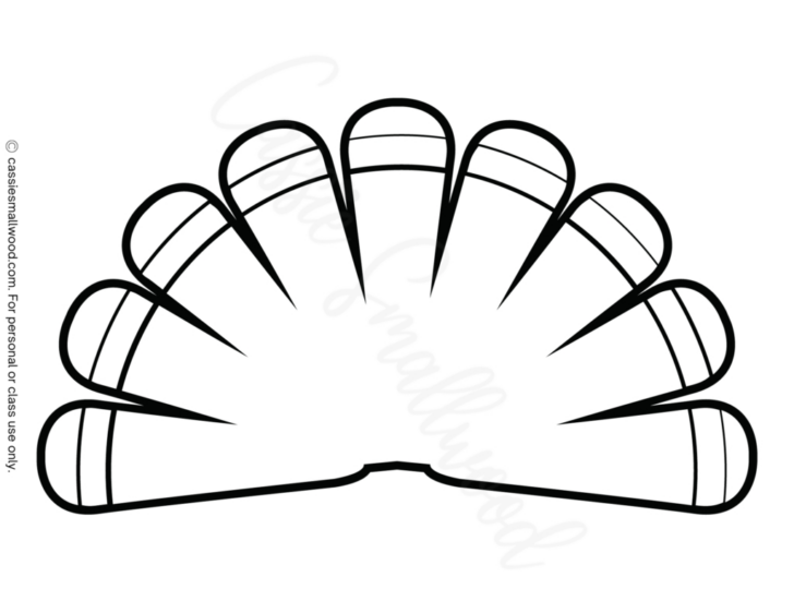 Preschool Turkey Feather Template
