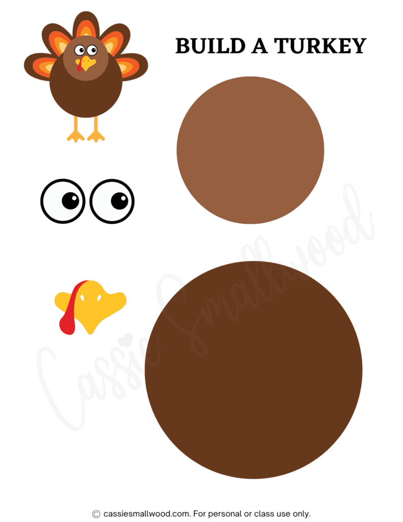 31 Cutest Turkey Templates - Cassie Smallwood inside Turkey Template Without Feathers
