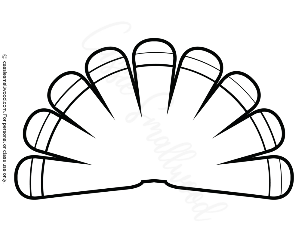 31 Cutest Turkey Templates - Cassie Smallwood regarding Printable Template For Turkey Feathers