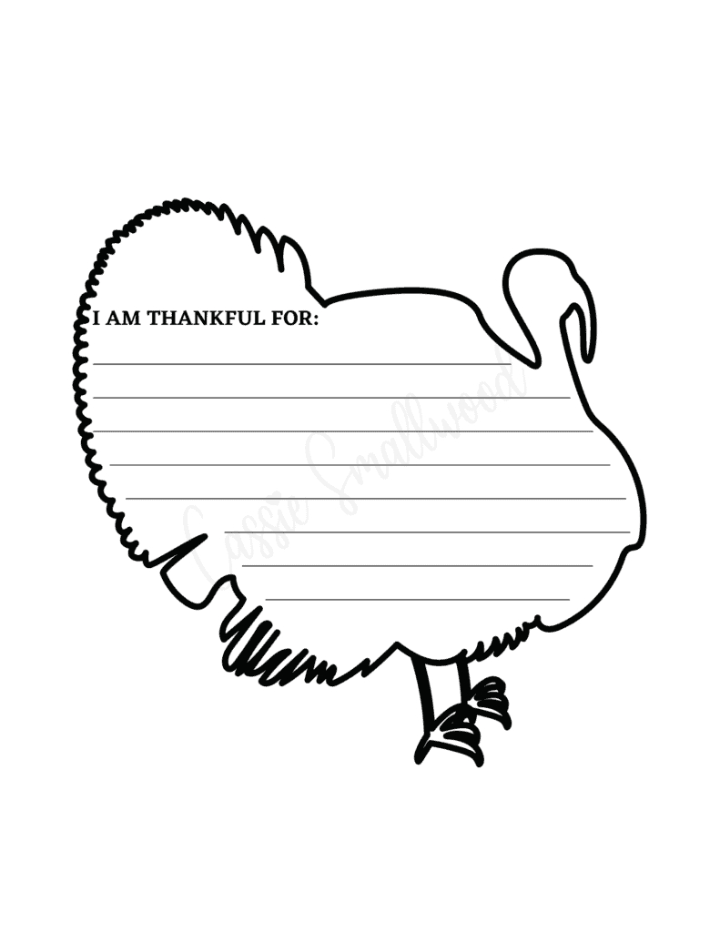 31 Cutest Turkey Templates - Cassie Smallwood throughout Free Printable Turkey Writing Template