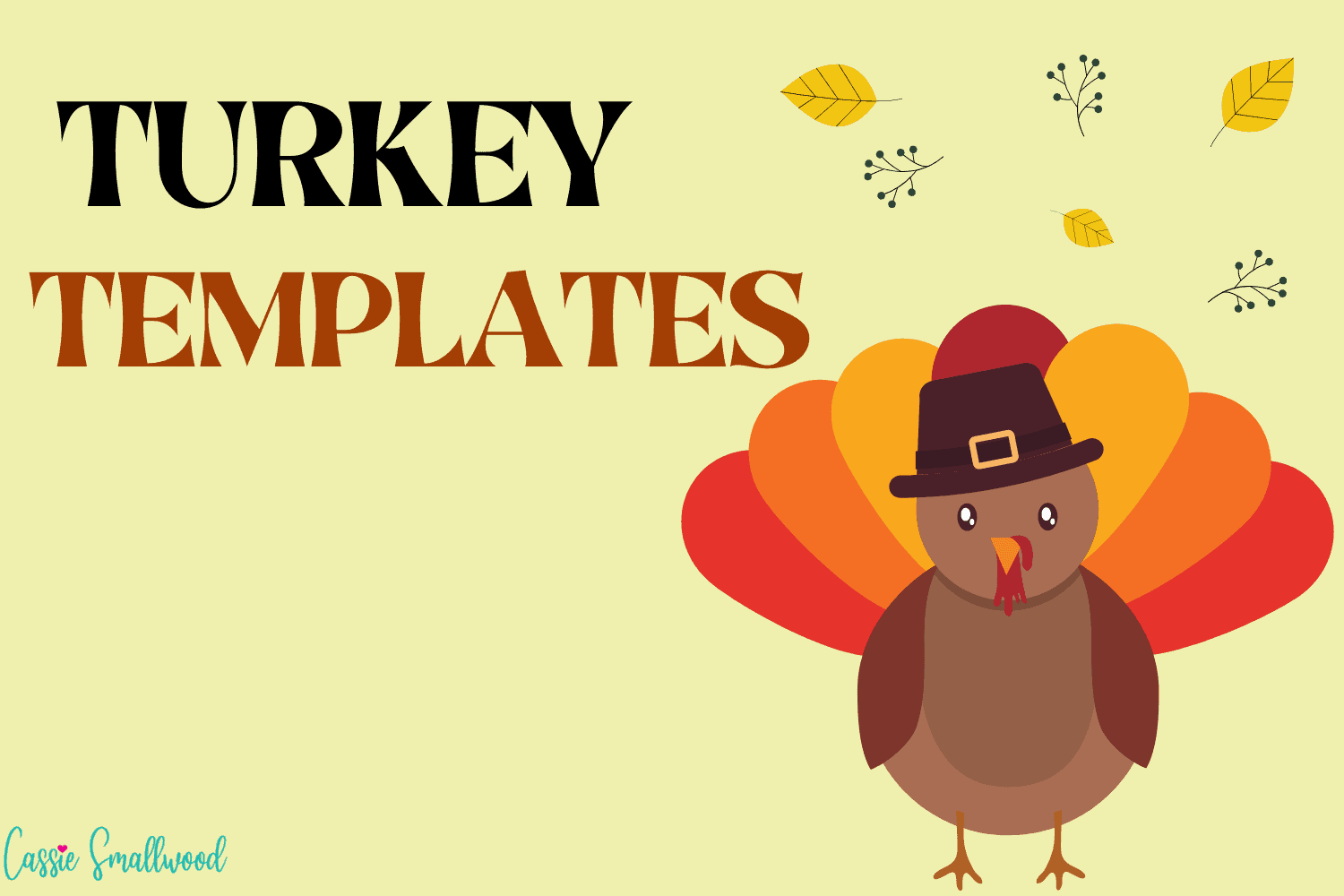 31 Cutest Turkey Templates - Cassie Smallwood throughout Turkey Bulletin Board Template