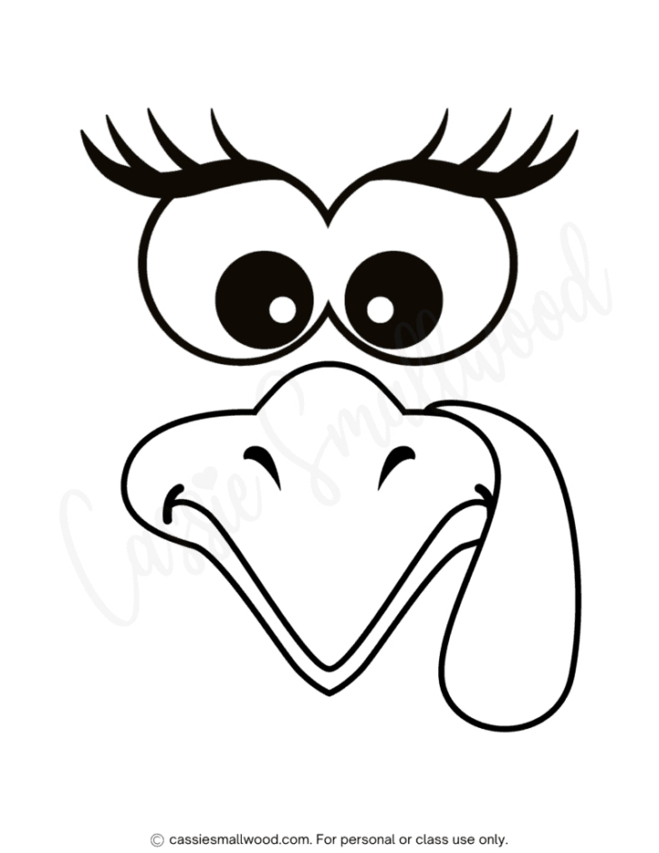 Printable Turkey Face Template
