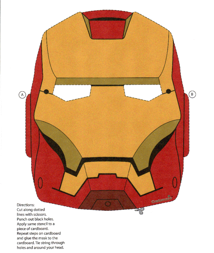 Disguise Template Printable Iron Man Turkey Disguise