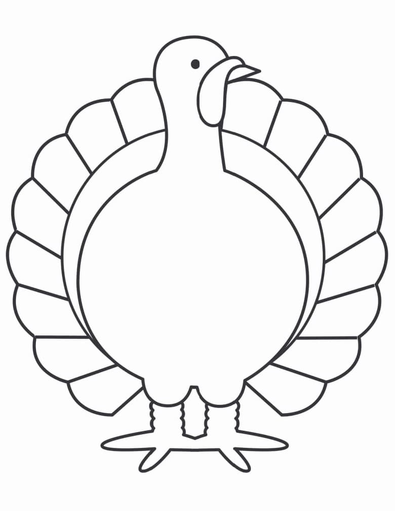4 Free Turkey Template Printables regarding Printable Blank Turkey Template