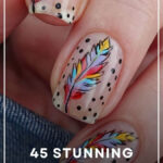 45 Stunning Feather Nail Art Designs That Look Amazing Inside Feather Nail Art Template