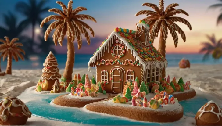 Gingerbread Beach House Template