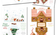 6 Free Diy Paper Gingerbread Houses – Kim Byers intended for Paper Gingerbread House Template Free