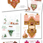 6 Free Diy Paper Gingerbread Houses   Kim Byers Within Diy Gingerbread House Template