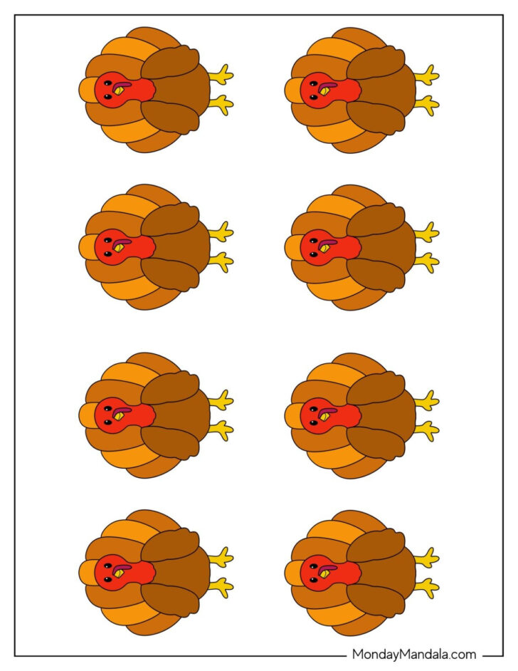 Free Printable Small Turkey Template Free Printable Small Turkey Template