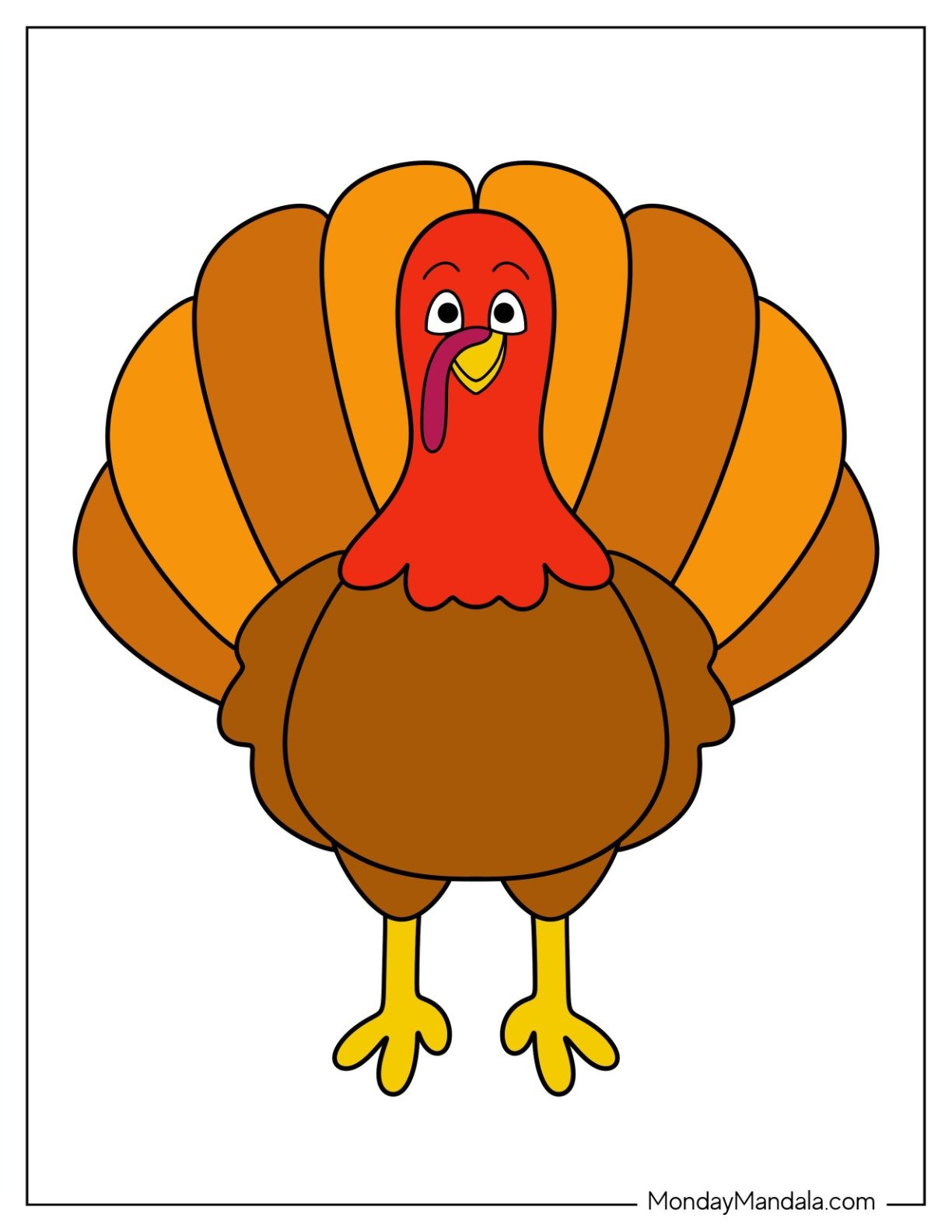 62 Turkey Templates (Free Pdf Printables) intended for Turkey Cartoon Template