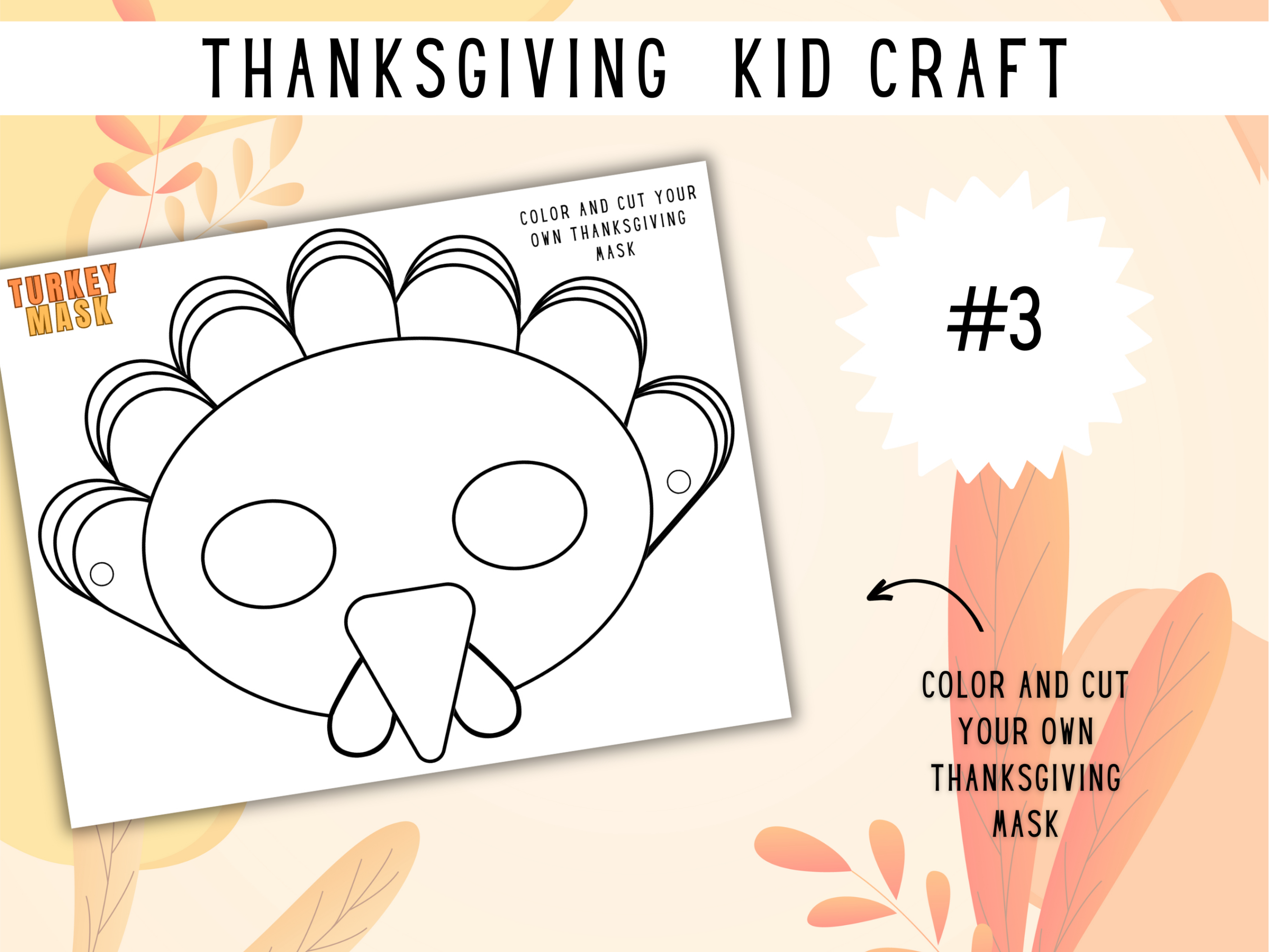 7 Fun Thanksgiving Crafts For Kids - The Character Corner pertaining to Thanksgiving Turkey Mask Template