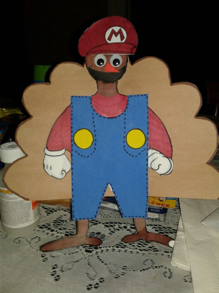 Mario Turkey Disguise Template Mario Turkey Disguise Template