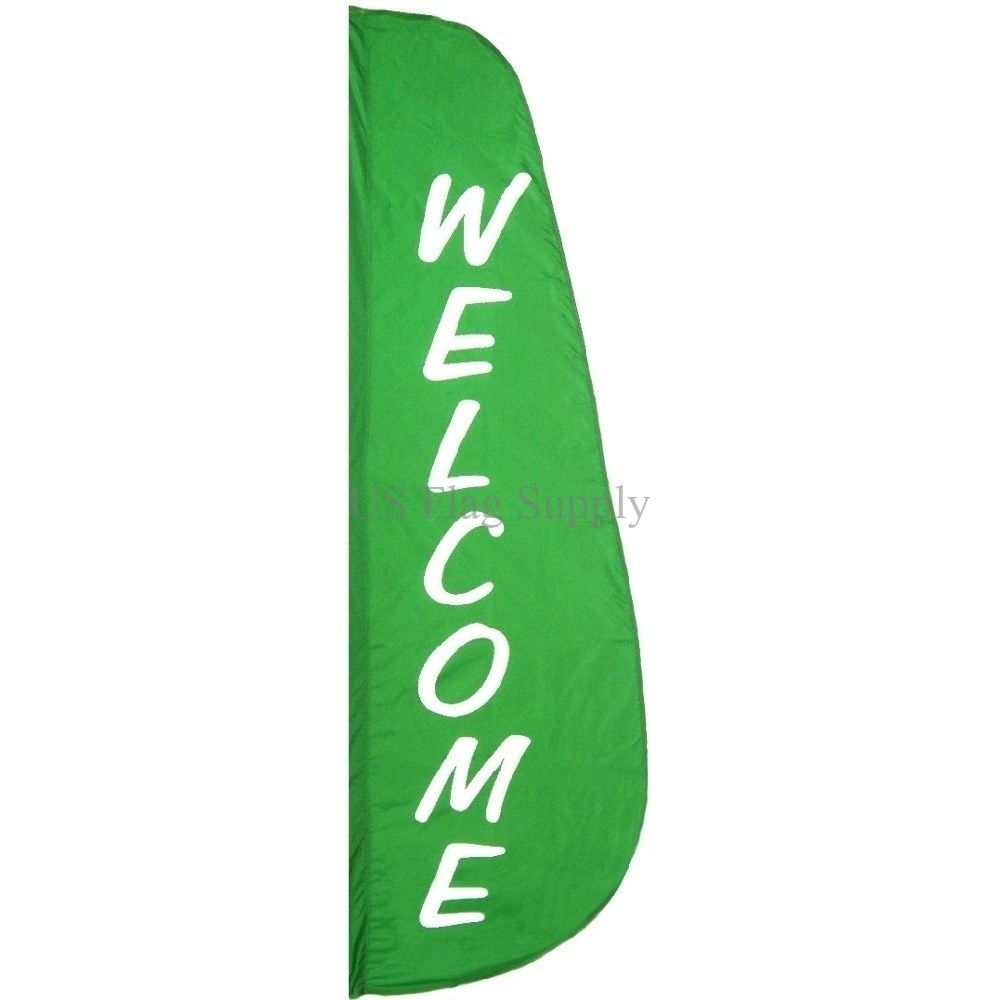 8Ft. X 2Ft. Welcome Feather Flag intended for 8x2 Feather Flag Sign Template
