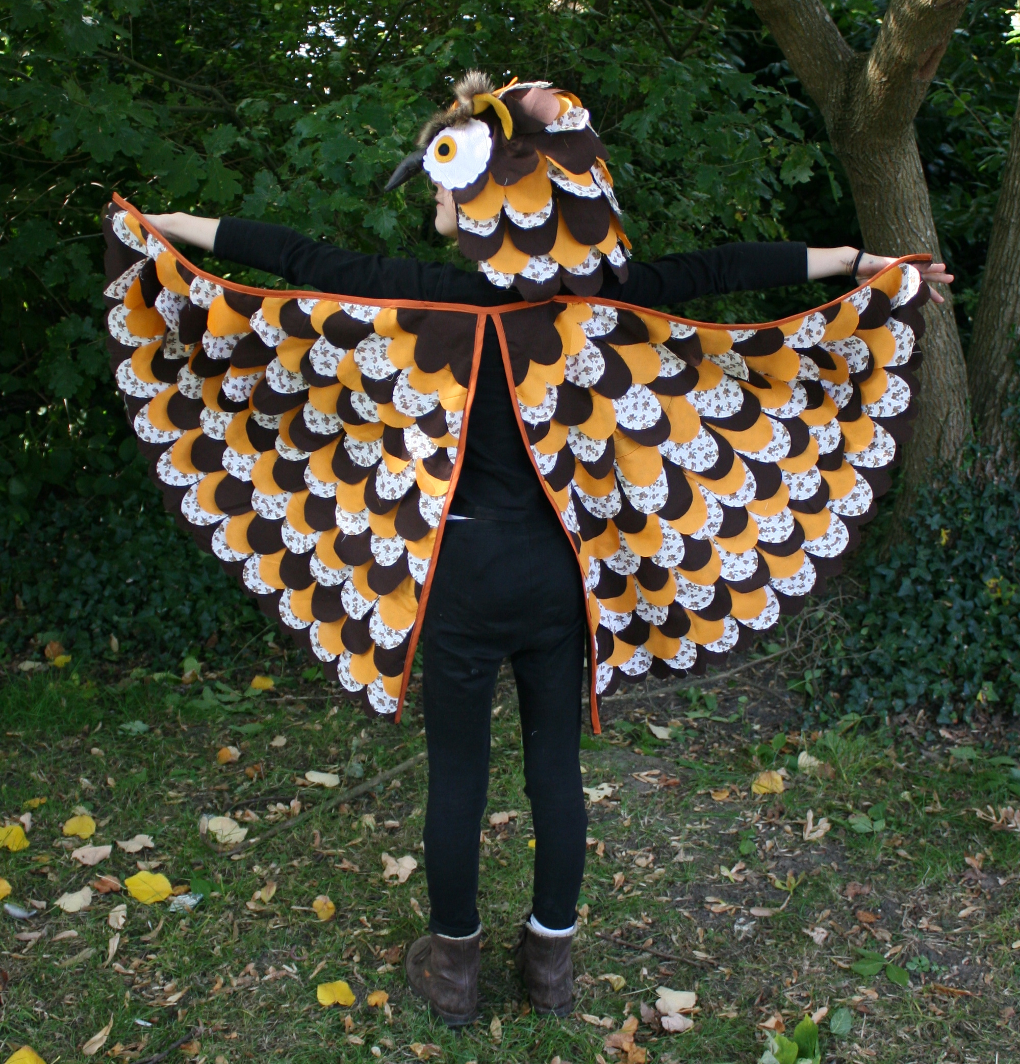 A Gift Of Wings – Madetoya throughout Owl Costume Feather Template