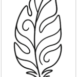 A Single Trippy Feather Coloring Page (Free Pdf&Png Printable) For Single Feather Template