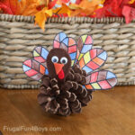 Adorable Pine Cone Turkeys   Frugal Fun For Boys And Girls Inside Free Pincone Turkey Feather Template