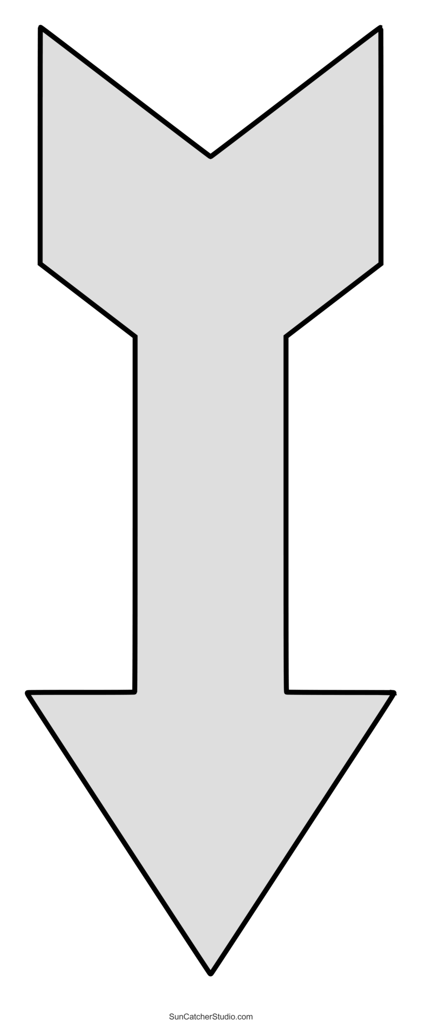 Arrow Icons, Patterns, Stencils, Clipart (Left, Right, Up, Down with Arrow Feather Printable Template