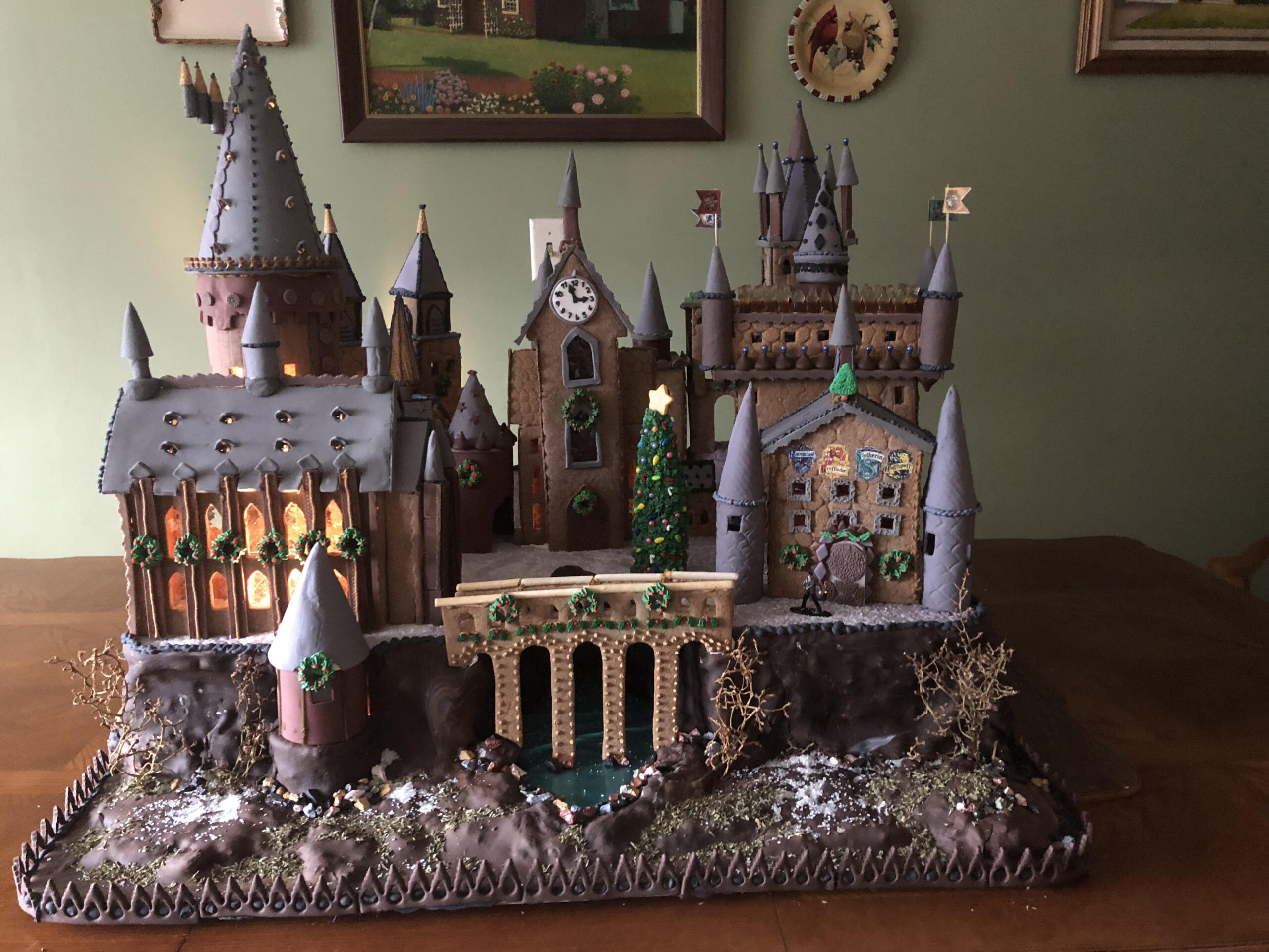 Asked My Mom To Do A Harry Potter Inspired Gingerbread House This with regard to Harry Potter Gingerbread House Template