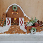 Barn Gingerbread House Template   Etsy Intended For Gingerbread House Barn Template