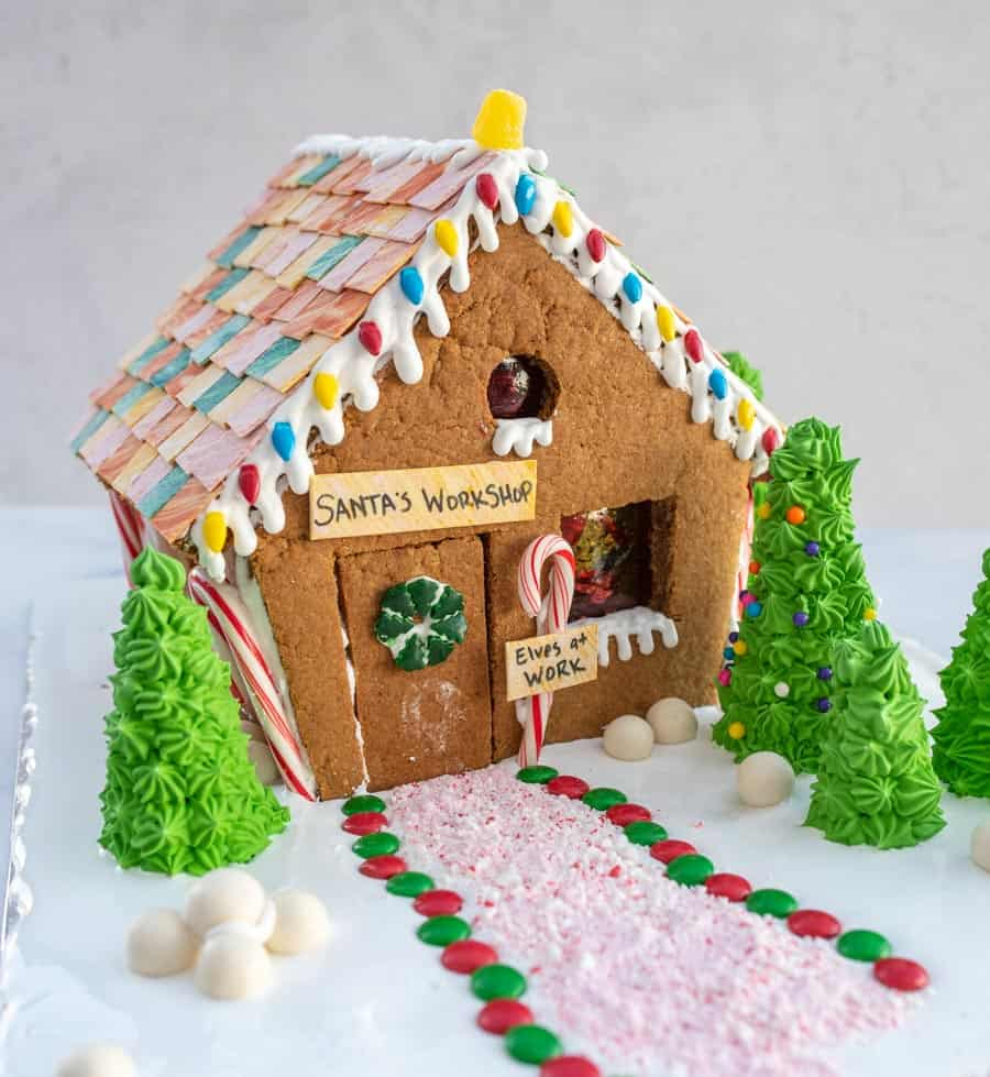Best Homemade Gingerbread House | Recipe + Template — Bless This Mess intended for Large Gingerbread House Recipe And Template